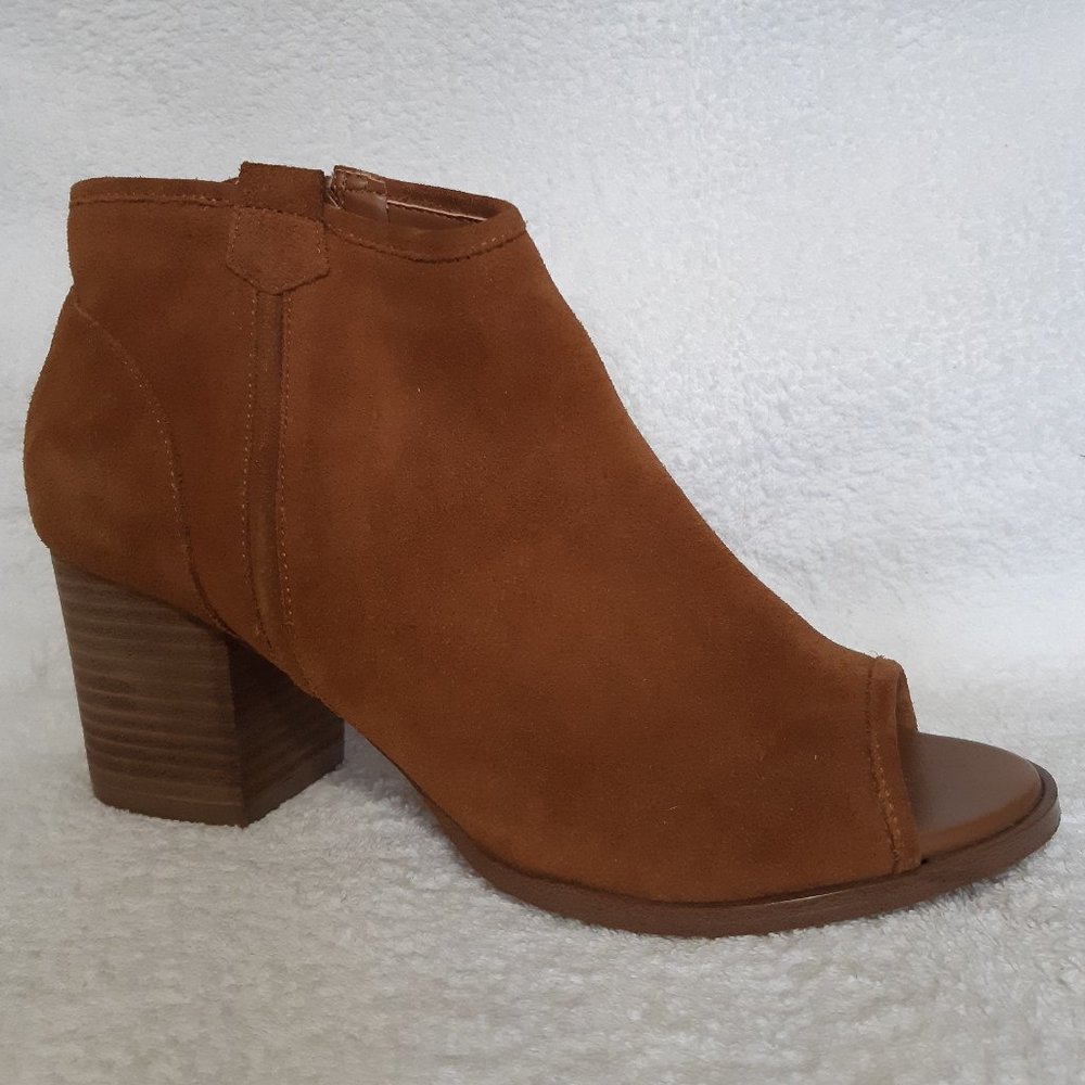 Cognac Leather Booties